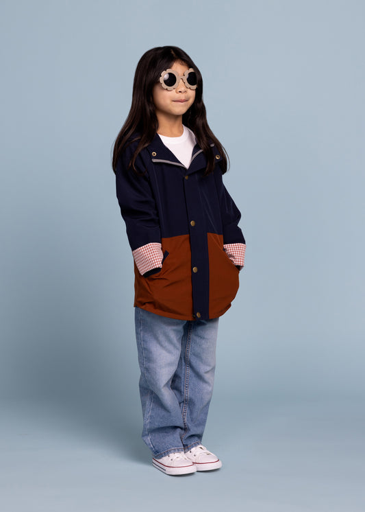 The Jamie Jacket Midnight + Chestnut